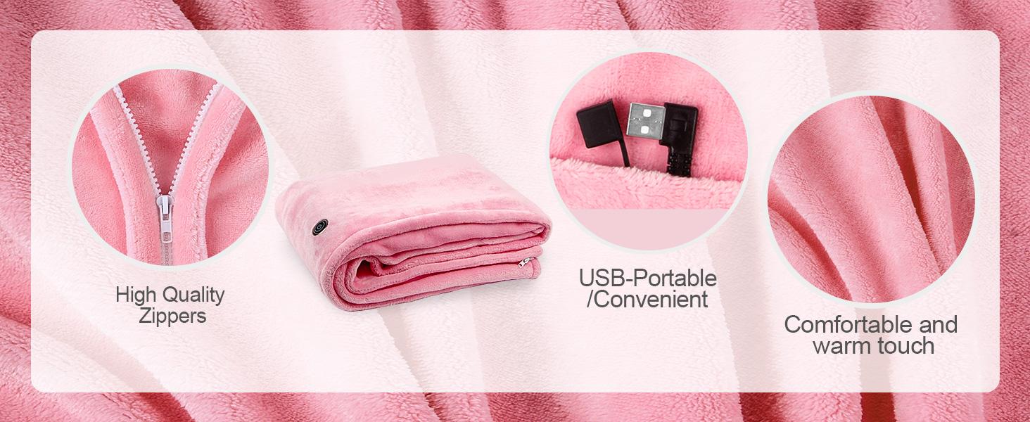 Portable USB Heated Blanket: Wearable Electric Poncho Shawl & 15s Fast Heating Wrap for Neck & Back (63"x33.5"), 3 Heat Levels, Machine Washable Soft Velvet for Office, Camping & Travel - Mother's Day & Birthday Gift Portable USB Heated Blanket: Wearable Electric Poncho Shawl & 15s Fast Heating Wrap for Neck & Back (63"x33.5"), 3 Heat Levels, Machine Washable Soft Velvet for Office, Camping & Travel - Mother's Day & Birthday Gift