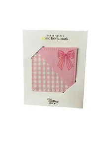 The Darling Effect Fabric Bookmark - Pink Bow