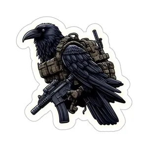 Crow Tactical Stickers, Vinyl Sticker, Bookish Sticker, Book Sticker, Laptop Sticker, Tumbler sticker, Water bottle sticker military sticker