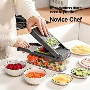 Multi-Purpose Reusable Vegetable Chopper-Slicer, Kitchen Utensil for Vegetables and Fruits, Portable Meal Prep Gadget