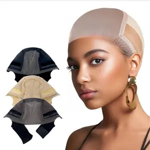 Women's Transparent Lace Grip Wig Cap with Adjustable Non-Slip Headband, Comfortable Stretch Wig Gripper Cap for Secure Hold & All-Day Wig Stability