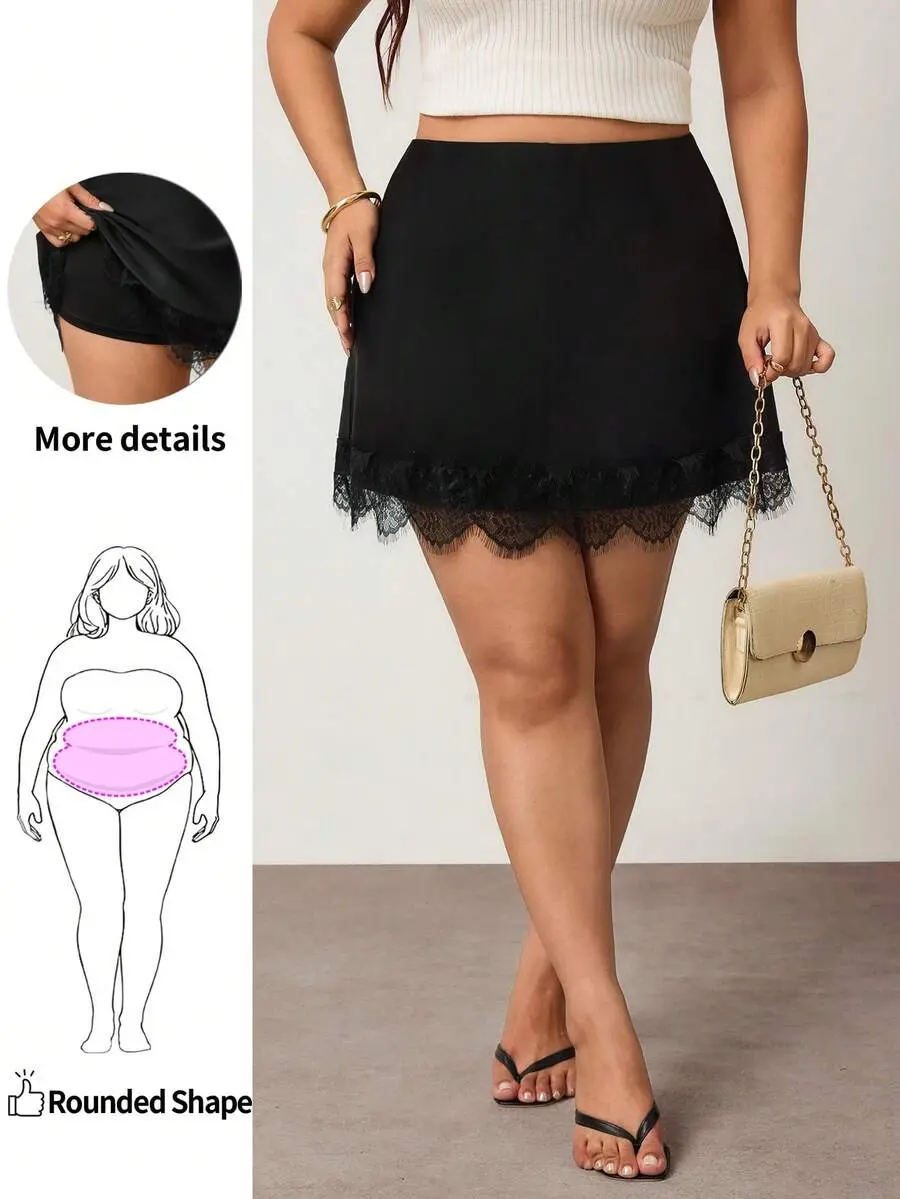 Plus Size Women's Spring/Summer Fashion Casual Loose Comfortable Refreshing Versatile White Textured Skirt, Women's Bottoms, Loose Pants, Cute Summer, European Summer, Vacation, Suitable For Beach Vacation Wear