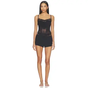 Cosabella Carmela Cami & Boxer Pajama Set in Black