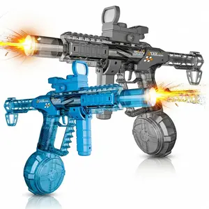 Quriov Powerful Automatic Electric Water Gun with Realistic Glowing Muzzle, 320cc Large Capacity, Long Range Up to 32 Feet, Summer Outdoor Fun Toy for Adults and Kids, Perfect Gift for Summer