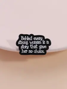 Women Empowerment Enamel Pin, Inspirational Feminist Brooch Empowering Quote with Rubber Backing, Strong Woman Quote Badge, Backpack Journal Decoration Gift