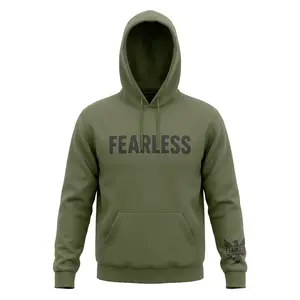 Women's Long Sleeve Letter Print Hoodie - 1-Piece Army Green Bold Graphic Pullover, Comfortable Everyday Casual Tops