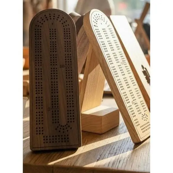 Small Hardwood Cribbage Board