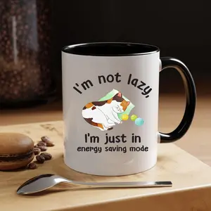 I'm Not Lazy I'm Just in Energy Saving Mode Mug – Funny Coffee Tea Mug, Sarcastic Humor Cup, Lazy Mood Mug, Relatable Meme Gift