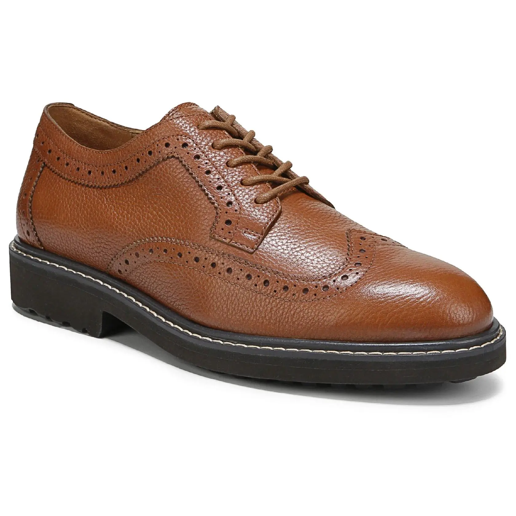 Vionic Men's Leather Wingtip Lace-Up Oxfords- Lombard