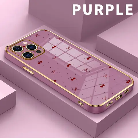 Durable Silicone iPhone Casing - Bow & Cherry Design Cellphone Accessory, 1.2mm Full Body Anti-Drop Shockproof Phone Protective Cover with Raised Lips for 16 Pro Max,15 Plus,14,13,12,11,XR,XS