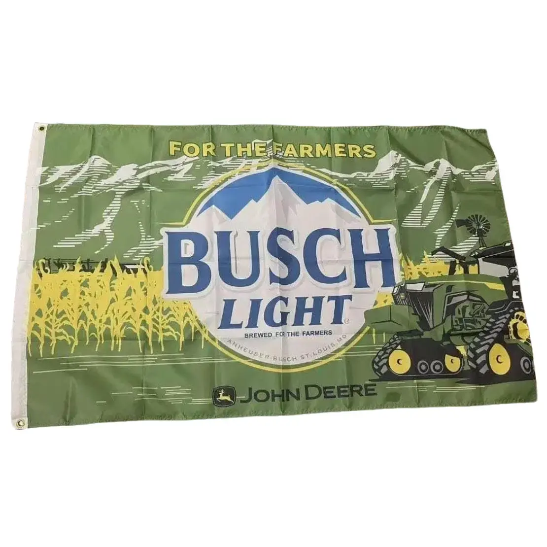 John Deere Busch Light Beer Flag - For The Farmers 3x5 Ft