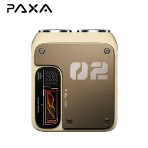 PAXA Mini Shaver - Magnetic Dual Blades Curved Blade Mesh Waterproof Skin-Friendly Washable Rechargeable High-Speed Motor with Long-Lasting Battery Compact Portable Facial Matte Smooth Titanium