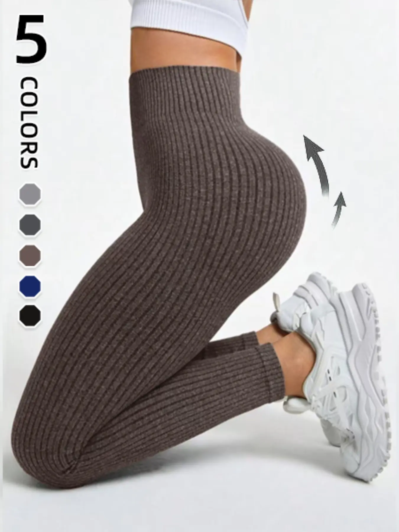 Women's High Waist Sporty Leggings, High Waisted Leggings, Casual Comfortable Breathable Tight Fit Pants, Ideal for Yoga Gym Running, All-Season Women's Sports Wear, High Waisted Sportswear, Sports Bottoms, Activewear Bottoms