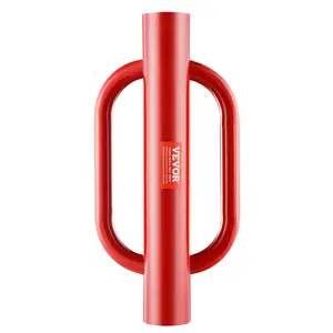 VEVOR Fence Post Driver with Handles, Summervibes,Summervibes, 4.11 in Inner Diameter T Post Pole Pounder, 22LB Heavy Duty Carbon Steel Hand Post Rammer, Farm Fencing Hole Digger for U Channel, Sign Pole, Wooden Post, Red