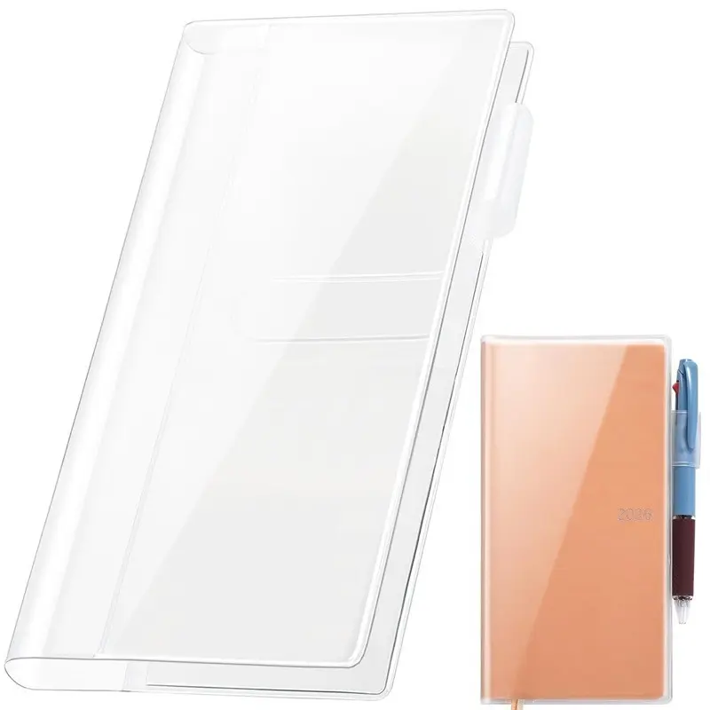 Hobonichi Weeks Planner Clear Cover, 8.0x7.7 Inch Plastic Protector Sleeve, Fits April Start & Mega Planners, Weekly Planner, Durable Design