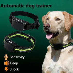 Automatic Anti-Barking Dog Collar, Adjustable Training Collar, Three Modes: Beep, Vibration, Shock, Rechargeable Waterproof Pet Supplies
