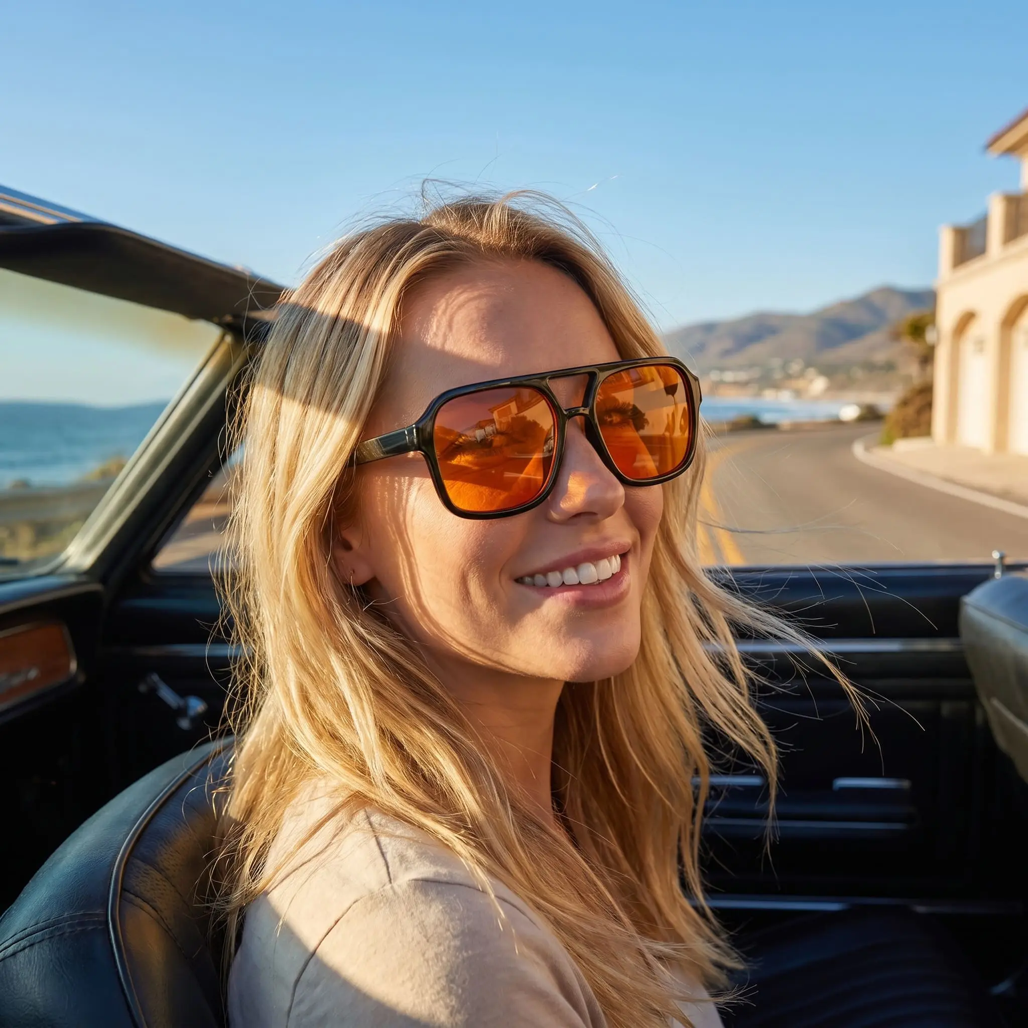 Unisex Retro Double Bridge Sunglasses - Vintage 70s Square Aviator Shades with Tinted Lenses, Premium Oversized Fashion Eyewear for Men & Women