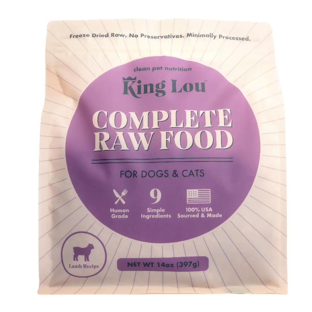 King Lou Complete Raw Food- Lamb Recipe, freeze-dried raw, human-grade, limited...