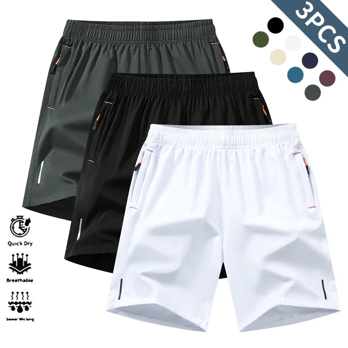 Breathable Moisture-Wicking Men’s Sports Shorts - Lightweight Textured Fabric for Summer Running & Gym - Wrinkle-Resistant Reflective Performance Wear Breathable Moisture-Wicking Men’s Sports Shorts - Lightweight Textured Fabric for Summer Running & Gym - Wrinkle-Resistant Reflective Performance Wear