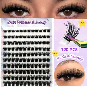 120 Clusters Self-Adhesive Faux Eyelash Clusters, Volume Lash Clusters, Mixed Lengths 8-16mm, 3D Voluminous and Fluffy Lashes, Perfect for Travel and Various Occasions, Eyelash Extensions, Makeup, Eyelash Falsies, Fluffy Eyelashes Cluster