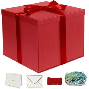 Large  Box 12x12x10 Inches,Red  Boxes for Presents,Christmas Box,for Packaging,Valentine's Day,Mother's Day,Christmas,Anniversaries.