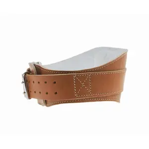 212 MAIN 4.75-Inch Leather Weight Lifting Belt, Medium Size, Double Prong, Padded Support