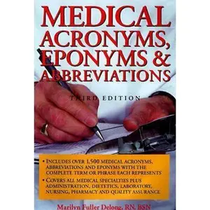USED Book - Medical Acronyms, Eponyms & Abbreviations by Marilyn Fuller Delong (Paperback) - english