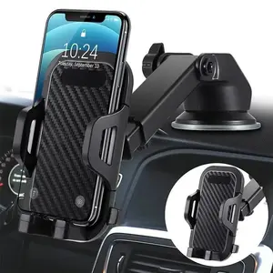 Car Phone Holder, Universal Car Phone Holder Mount for Dashboard & Windshield, Desk Phone Stand with Suction Cup Base & Telescopic Arm for iPhone, Samsung, Google, Huawei, Nokia & Other Smartphones