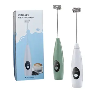 Rechargeable Handheld Milk Frother, 3-Speed Electric Coffee Foam Maker with Detachable Stainless Steel Whisk for Latte, Cappuccino, Matcha, Eggs, Hot Chocolate, Smoothies & Baking for Home Kitchen