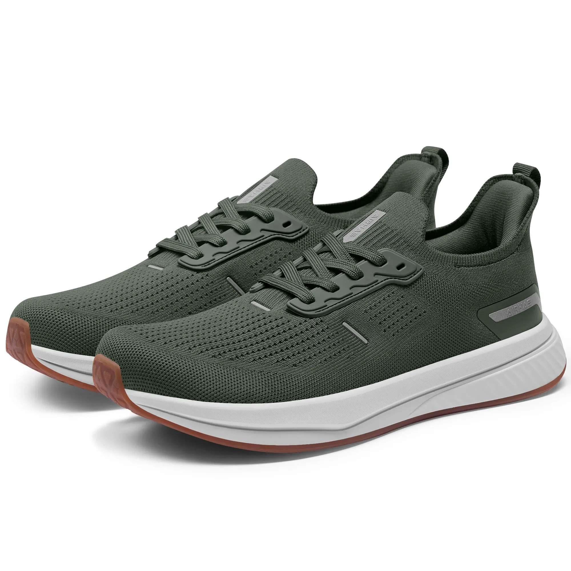 AIRHAS Men's Anatomical Toe Box Knit Low Drop Running Shoes | Lightweight, Breathable, Minimalist, Foot-Shaped for Walking, Gym, Workout, Cross Training