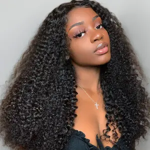 Nadula Kinky Curly V Part Human Hair Wigs 180% Density Natural Looking Beginners Glueless Wig Dealsforyouday TikTokShopStockUp
