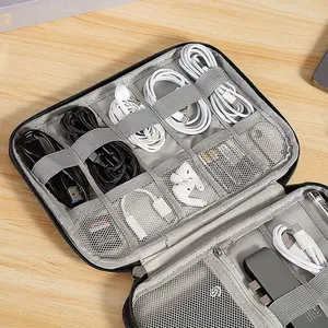 Digital Travel Cable Organizer Box, Multi-Functional Pocket Portable Tech Gear Bag, Ideal for Chargers, SD Cards, USB Cables, Earphones, Travel & Office Essentials