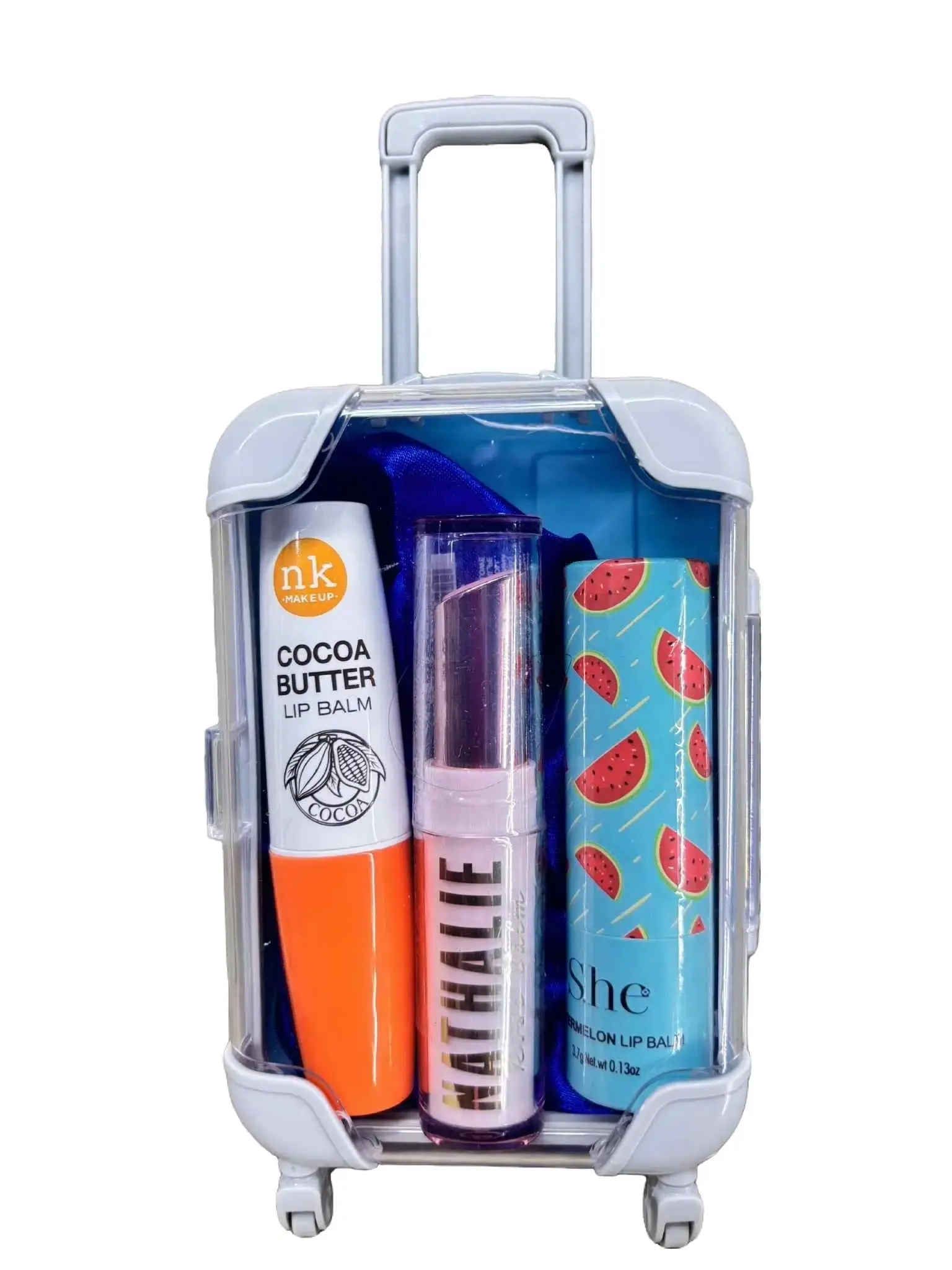 Mini Mini Suitcase Lip Gloss Bundle Suitcase Size 2.95" L x 1.38" W x 5.12" H Gift Set Lip Care Cosmetic Makeup Beauty