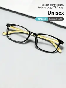 Lightweight Flexible TR90 Prescription Eyeglass Frames, Minimal Casual Small Square Optical Glasses Frame Unisex For Men And Women