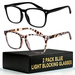 JOSCHOO 2 Pack Blue Light Glasses - Advanced Blue Light Blocking Computer Glasses - Screen Fatigue & UV Protection Blue Blockers for Women Men