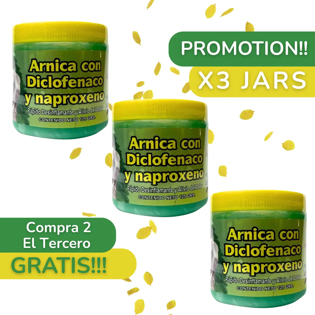 New Trio Viral - Compra 2 y el 3ro Gratis!!! - Arnica pomada muscular 125g Each - Arnica Massage Balm – 125g | Soothing Full-Body Care