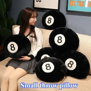 1pcs 35cm Simulation Billiards 8 Ball Plush Pillow Stuffed Buttocks Cushion Billiards Plush Pillow Living Room Chair Seat Pillow