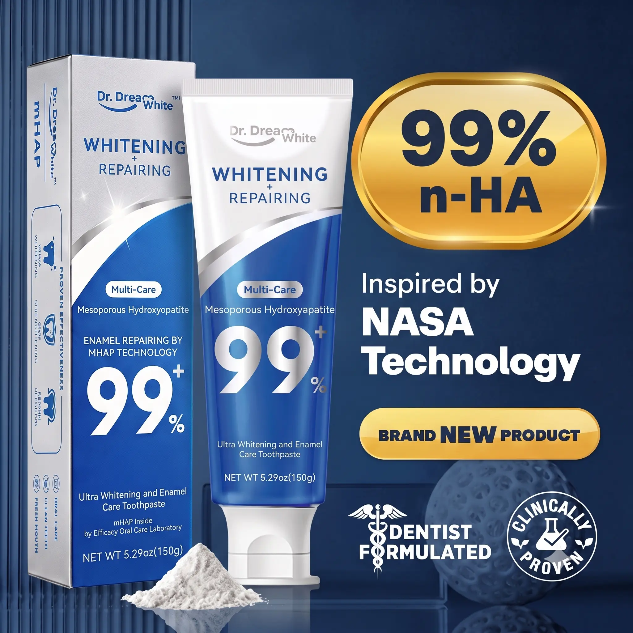 Dr.DreamWhite Oral Care Kit for Whitening and Enamel Repairing, Anti-Sensitivity, Instant Brightening Trio