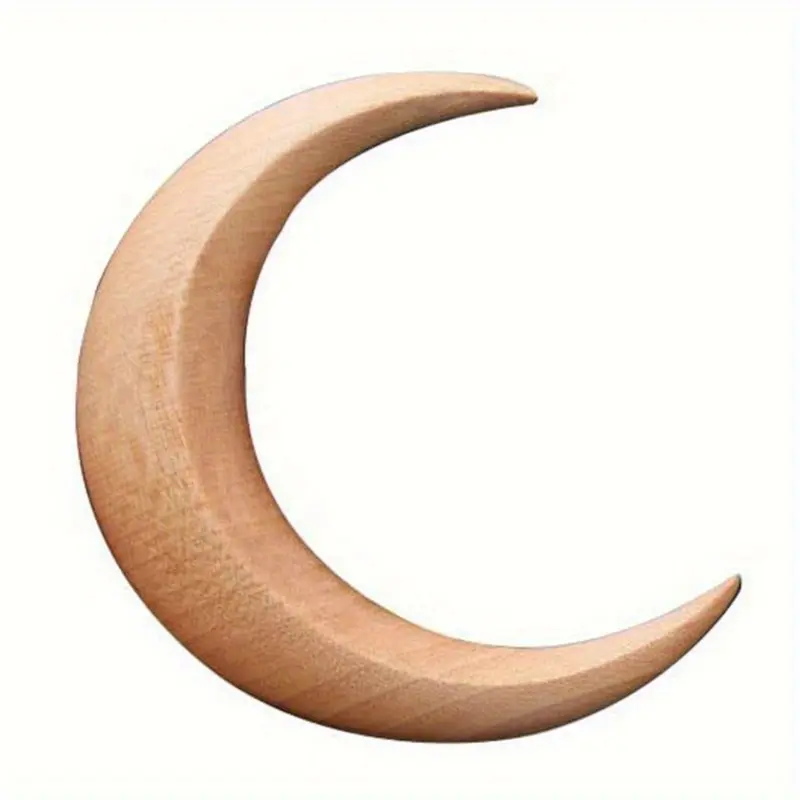 Wooden Moon Hair Stick - Carved Crescent Moon Hair Fork for Women - Stylish and Easy to Use Hair Accessory