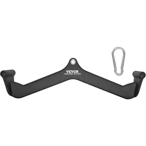 VEVOR LAT Pulldown Attachments, Cable Machine Rowing T-bar V-bar Tricep Pull Down Bar, Back Strength Training Rubber Coated Handle Grip, Bicep Curl Tricep LAT Pulldown Bar for Home Gym Fitness