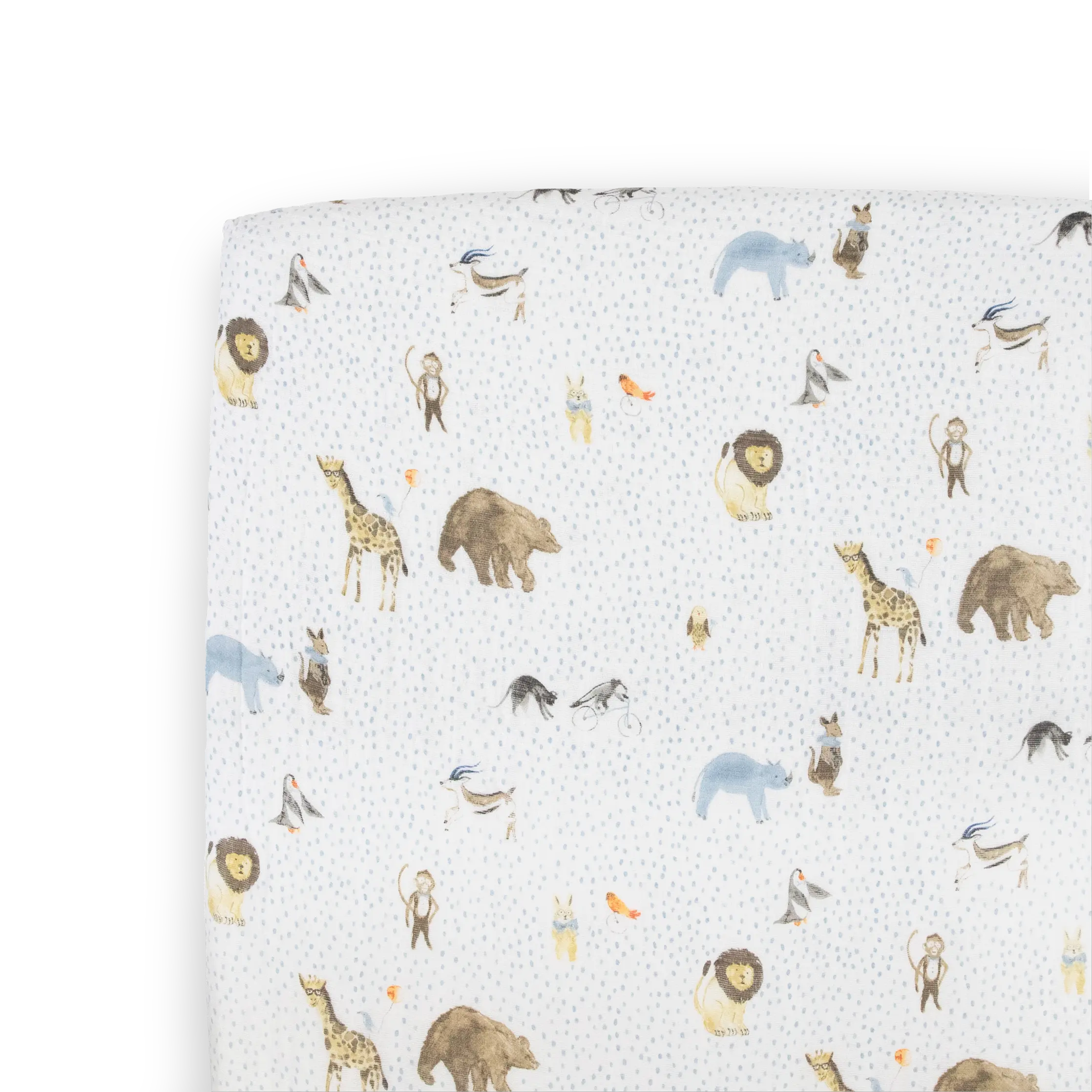 Cotton Muslin Crib Sheet - Party Animals Cotton Muslin Crib Sheet - Party Animals