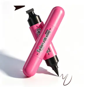 Upgraded Rotating Eyeliner Stamp Pen – Dual-Ended Wing Stamp & Eyeliner, Quick-Dry, Smudge-Proof, Easy Cat Eye Makeup for Beginners