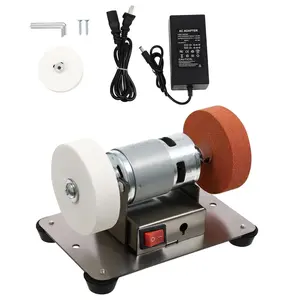 100w Mini Bench Grinder, Electric Benchtop Sander, Electric Multi-Purpose Grinding Machine, Polishing Grinding Machine Small Grinder for Woodworking Knife Making(6.3 * 3.9 * 3.9in)