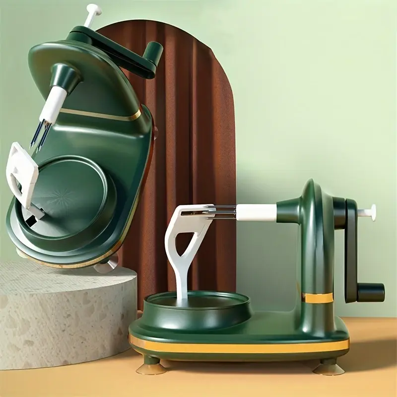 Apple Peeler - Handheld Automatic Multifunctional Vegetable Chopper Set with Slicer for Home Kitchen Dining Room Office & Dormitory Use PVC Material Kitchenware Utensils