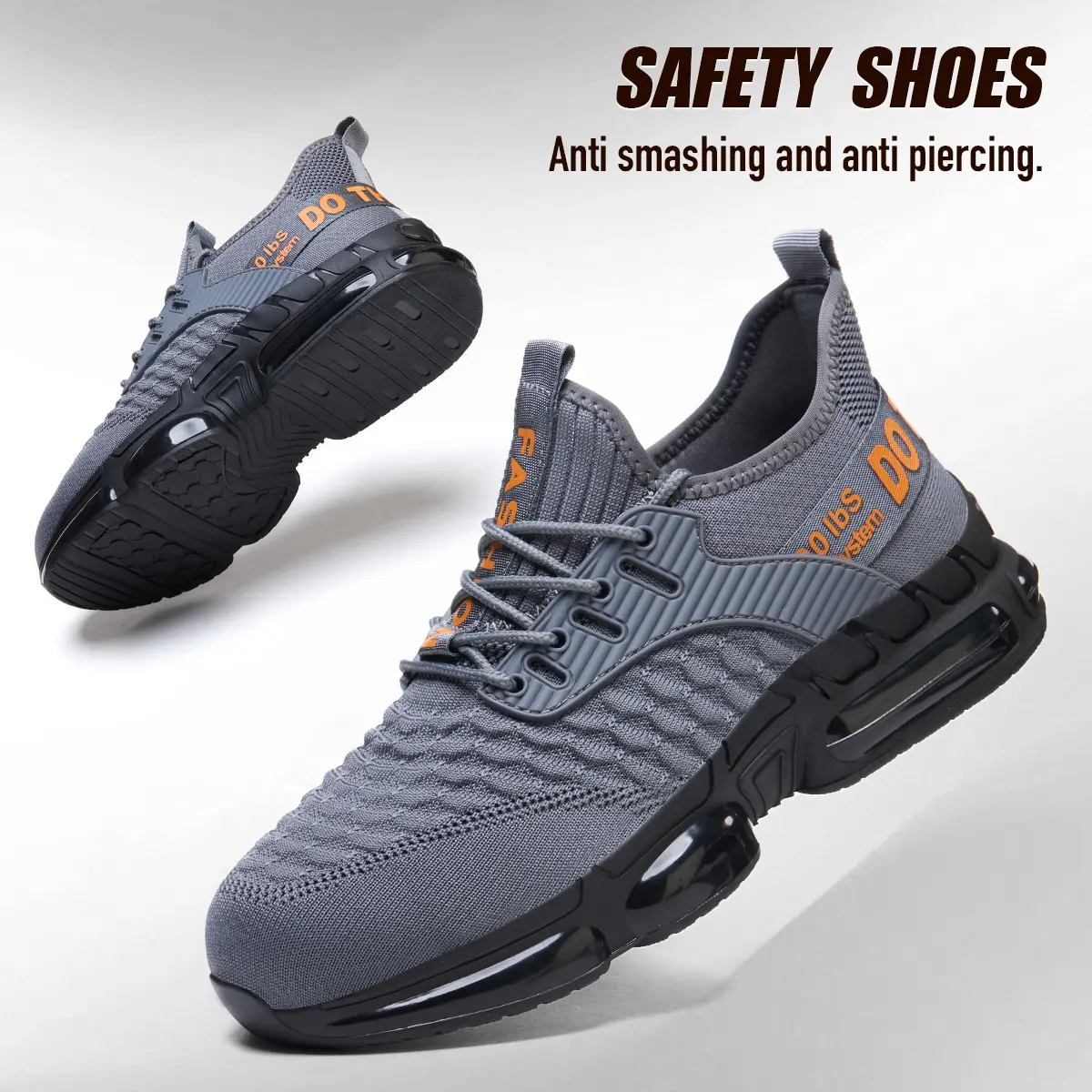Men’s steel-toe sports shoes, men’s steel-toe shoes, work shoes, lightweight and breathable safety sports shoes with a steel toe design—durable and sturdy, suitable for outdoor activities and outdoor work. Steel toe shoes men, zapatos para trabajo Footwea