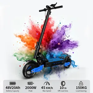 New Year's Special Electric Folding Skateboard 45km/h 10in Tires LED Screen Dual Suspension 330lbs Load Capacity All-Terrain Scooter smart app control