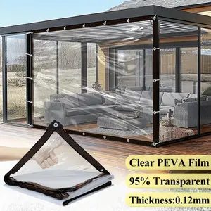 Large 10x13 FT Durable Winterproof Clear Tarp - Essential for American Residential Outdoor Transparent Waterproof Reusable Polyethylene Vinyl Tarpaulin for Outdoor Plant Garden Chicken Coop Patio cat Litter Christmas gifts for family