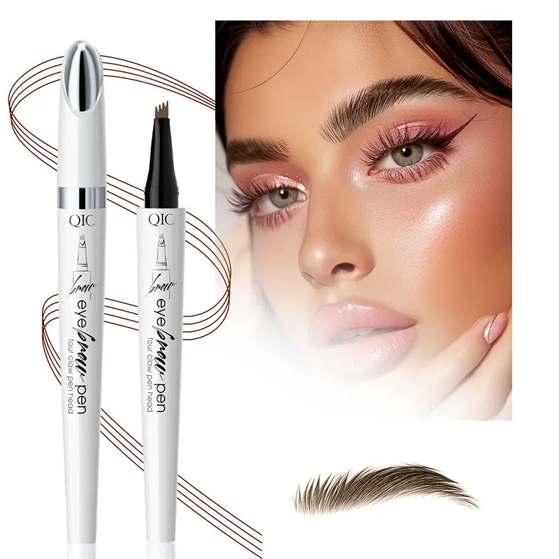 Long-lasting waterproof eyebrow pencil, micro-fork tip for soft defined brow shape, daily smudge-proof makeup tool, perfect for natural brow filling and soft glam evening makeup., Cosmetic, Flawless Makeup