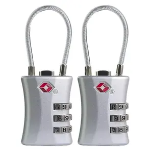 [2/4 Pack] TSA Luggage Locks, [Newest Version]3-Digit Security Padlock, Combination Padlocks, Safety Lock, Code Lock for Travel Suitcases Luggage Bag Case Lockers etc, Travel Essentials, Travel Accessories
