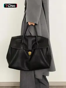 Women's Large Capacity Tote Bag, Top Handle Handbag, Vegetable Tanned Leather, Lightweight Commuter Leather Work Tote, Stylish and Durable, Stylish Versatile Bag